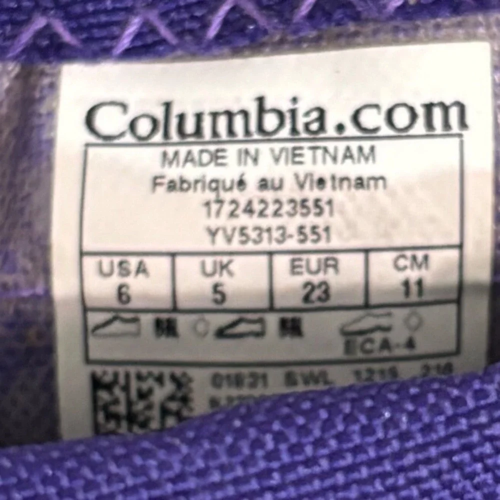 Columbia - Kid's Size 6 Rope‎ Tow  Kruser Purple Waterproof Snow Boots